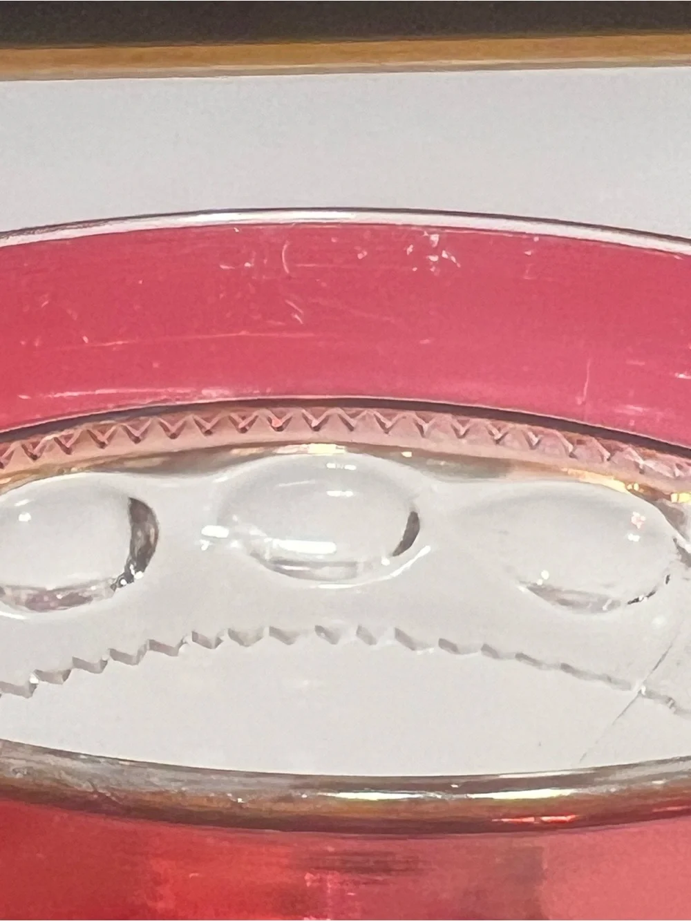 Vintage Tiffin Franciscan King's Crown Ruby Red Flashed sherbet glass